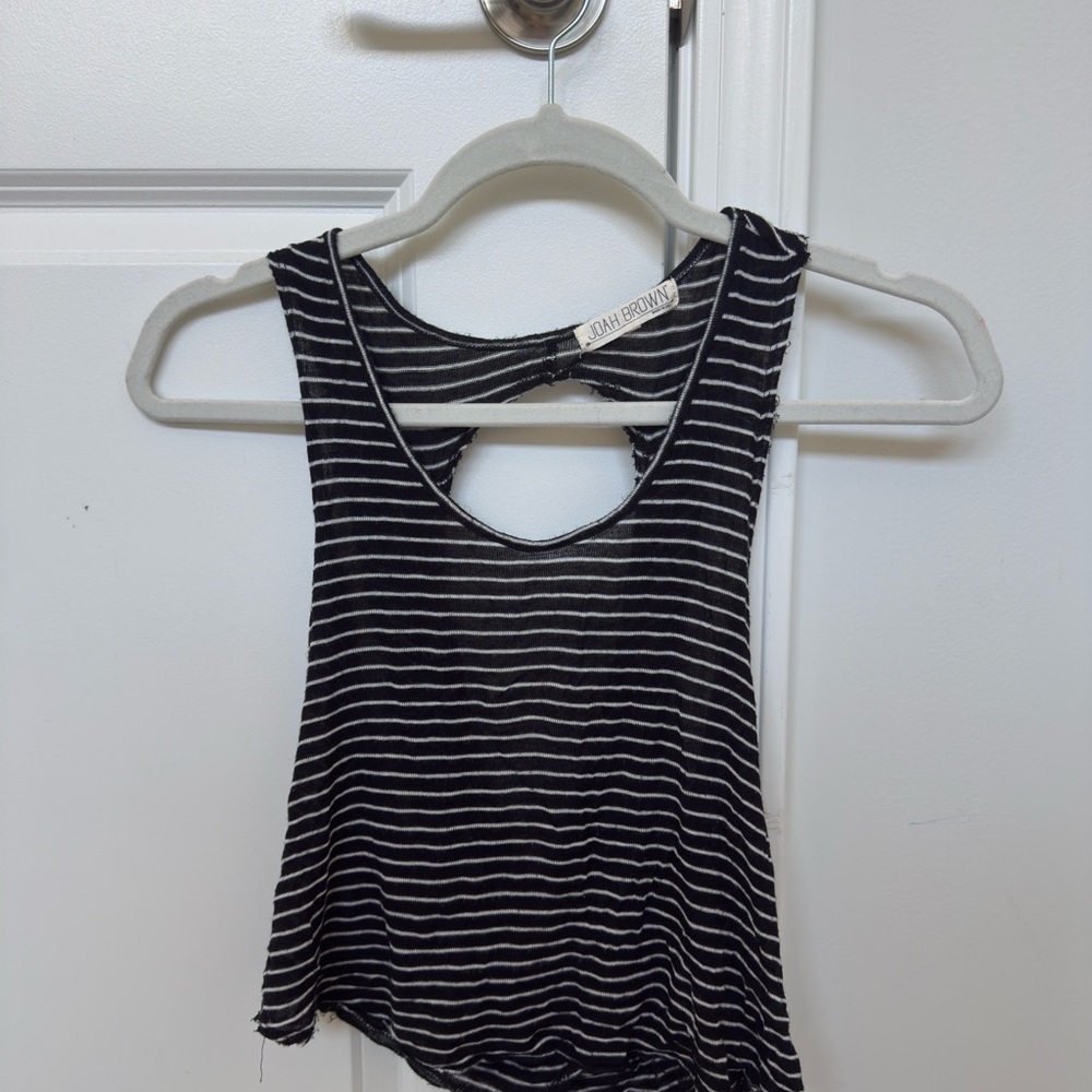 Josh Brown | Striped Black & White Tank Top